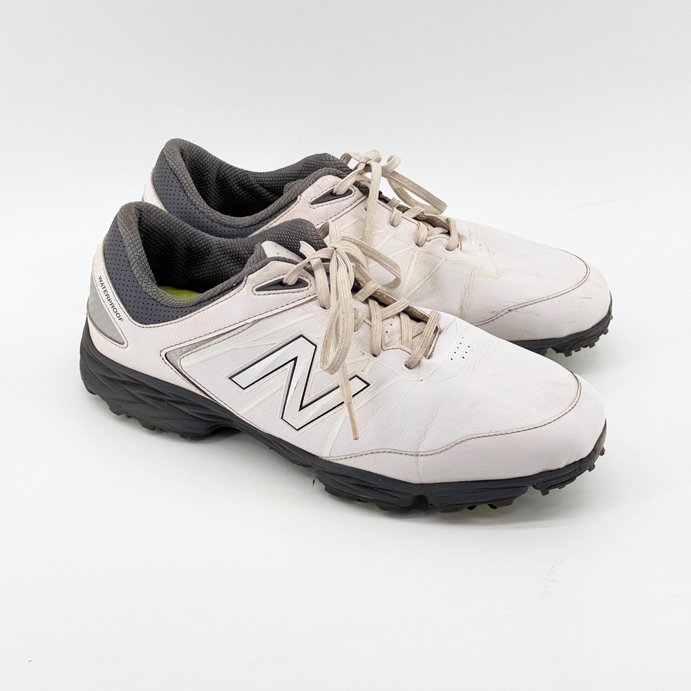 New Balance NBG2005 White Grey Waterproof Spiked Golf Shoes Mens 13 D